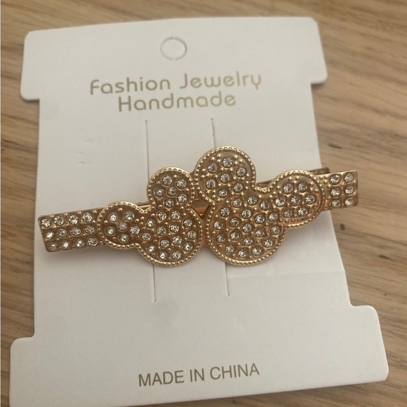 🆕Mickey Mouse Hair Accessories Elastic Ties Hair Clip Gold and Silver Set🆕 - Picture 2 of 4
